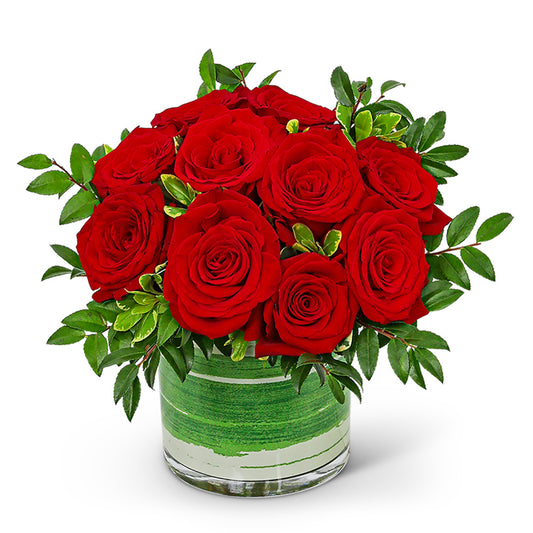 One Dozen Rosy Posy Red Roses