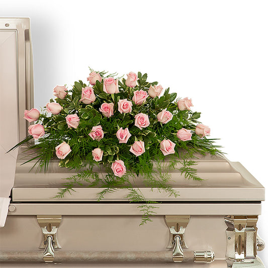 Pink Tranquility Casket Spray